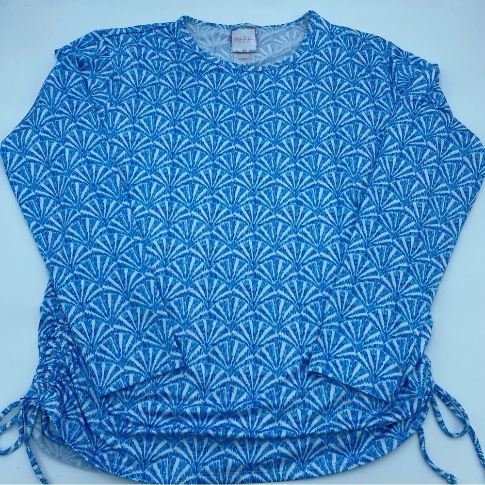 Blue Patterned Women's Bikini Top
